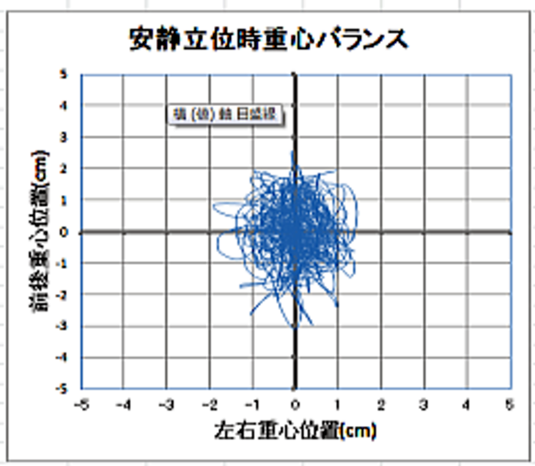 転倒防止の重心バランス測定